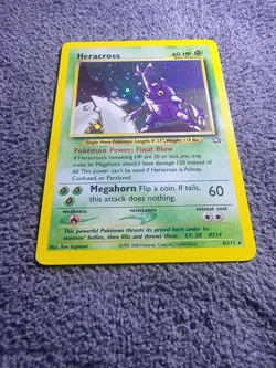 Pokemon Heracross 6/111 Neo Genesis Holo Rare Card with Swirl WOTC VINTAGE - Image 3