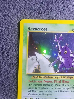 Pokemon Heracross 6/111 Neo Genesis Holo Rare Card with Swirl WOTC VINTAGE - Image 5