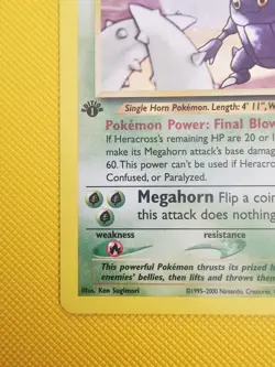 Heracross Neo Genesis 6/111 1st Edition Holo Rare Pokemon TCG LP/NM SWIRL - Image 3