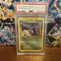 2000 Pokemon Her across Holo With SWIRL 6/111 Vintage Neo Genesis English PSA 5 - Image 1