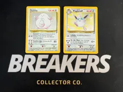 1999 Base Set 2 Vintage Pokemon 2 Card Lot: Chansey 3/130 & Wigglytuff 19/130 - Image 1