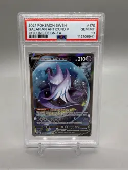 Pokemon Galarian Articuno V 170/198 Full Art Chilling Reign PSA 10 GEM MINT - Image 1
