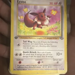 Pokemon TCG Eevee Jungle 1st Edition 51/64 50 HP English 1999 Card - Image 1