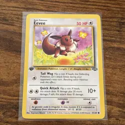 Pokemon TCG Eevee Jungle 1st Edition Card 51/64, Regular, Beautiful almost NM - Image 1