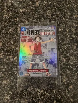 One Piece Monkey D. Luffy US Voyage College Basketball Promo Card (Sealed) - Image 1