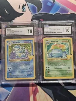 CGC 10 Blastoise Holo 2/102 CgC Venusaur 15/102 Celebrations Pokemon 2021 - Image 1