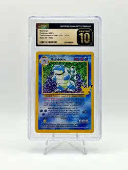 2021 POKEMON CELEBRATIONS BLASTOISE BASE SET HOLO 2/102 CGC PRISTINE 10 - Image 1