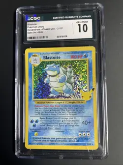 2021 Pokemon Blastoise Celebrations 2/102 Holo CGC 10 - Image 1