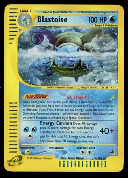 Pokemon Blastoise 4/165 Expedition Holo Rare 2002 Lightly Played Vintage Card - Image 1