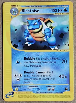 Blastoise Expedition Non-Holo Pokemon Card 2002 36/165 Rare - Image 1