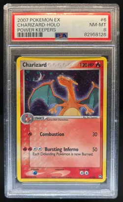 2007 Pokemon EX Power Keepers Charizard Holo #6/108 PSA 8 - Image 1