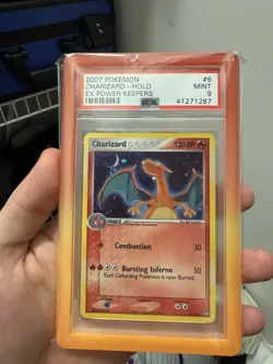 Pokemon EX Power Keepers 2007 Charizard Holo PSA 9 Mint. WING SWIRL - Image 2