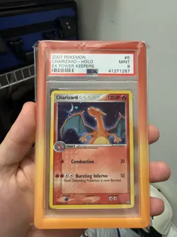 Pokemon EX Power Keepers 2007 Charizard Holo PSA 9 Mint. WING SWIRL - Image 3