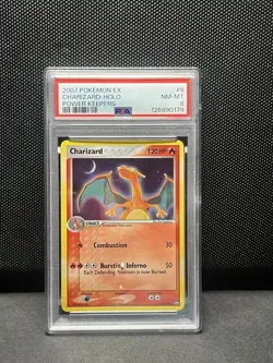 PSA 8 Charizard Holo #6 EX Power Keepers 2007 Pokemon - Image 1