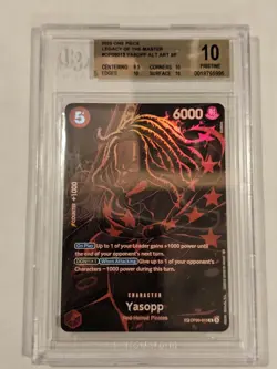 One Piece TCG OP12 Legacy of the Master OP09-013 SP Yasopp BGS 10 - Image 1