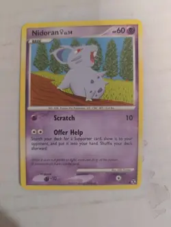 NIDORAN 71/111 - Non-Holo - Rising Rivals - Unlimited - POKEMON CARD - NM - Image 1