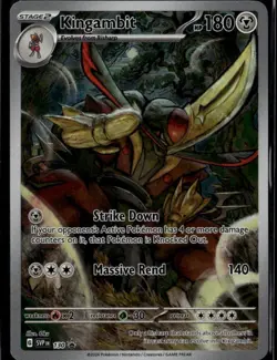 Kingambit Promo SV: Scarlet & Violet Promo Cards 130 Metal Pokemon Card - Image 1