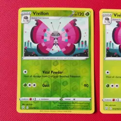 013/163 Vivillon Rare Reverse Holo Set Pair Battle Styles Pokemon TCG Cards - Image 2