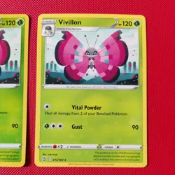013/163 Vivillon Rare Reverse Holo Set Pair Battle Styles Pokemon TCG Cards - Image 3