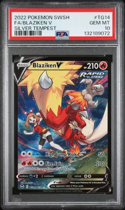 PSA 10 - Blaziken V - #TG14 - Silver Tempest - Pokemon Card - Image 1