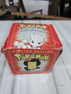 1999 Burger King Pokemon Mewtwo Gold Plated Trading Card with Pokeball and COA - Image 1