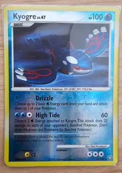 Pokemon TCG Kyogre Reverse Holo Card 32/146 Legends Awakened MP Condition - Image 1