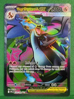 Mega Charizard X ex 109/94 NM + Ultra Rare - Phantasmal Flames Pokemon TCG Card - Image 1