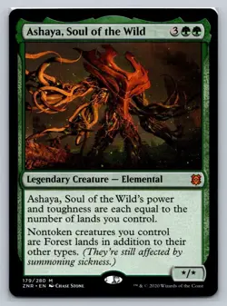 MTG Zendikar Rising 179 Ashaya, Soul of the Wild Mythic Legendary Creature - Image 1