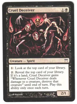 Magic_the_gathering Champions of Kamigawa Cruel Deceiver #106 2004,MTG,LP Common - Image 1