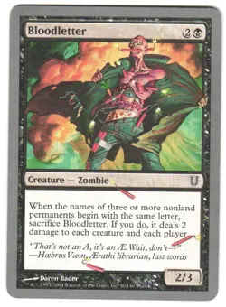 Magic_the_gathering Unhinged Bloodletter #50 2004,MTG,LP Common - Image 1