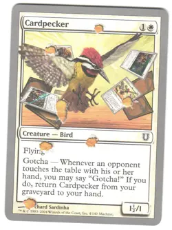 Magic_the_gathering Unhinged Cardpecker #4 2004,MTG,LP Common - Image 1