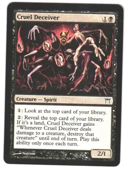 Magic_the_gathering Champions of Kamigawa Cruel Deceiver #106 2004,MTG,LP Common - Image 1