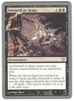 Magic_the_gathering Unhinged Farewell to Arms #56 2004,MTG,LP Common - Image 1