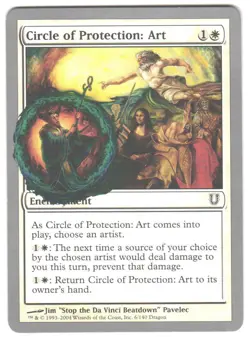 Magic_the_gathering Unhinged Circle of Protection: Art #6 2004,MTG,LP Common - Image 1