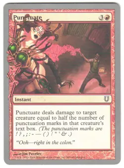 Magic_the_gathering Unhinged Punctuate #84 2004,MTG,LP Common - Image 1