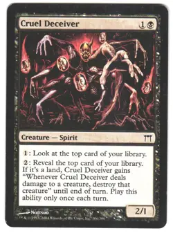Magic_the_gathering Champions of Kamigawa Cruel Deceiver #106 2004,MTG,LP Common - Image 1