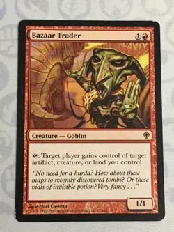 D1329 MAGIC GATHERING WORLDWAKE BAZAAR TRADER 73 MP R MTG - Image 1