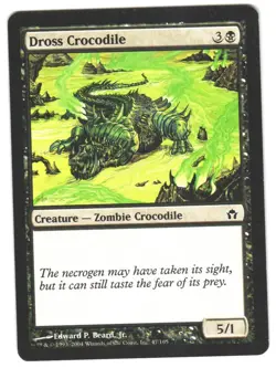 Magic_the_gathering Fifth Dawn Dross Crocodile #47 2004,MTG,LP Common - Image 1