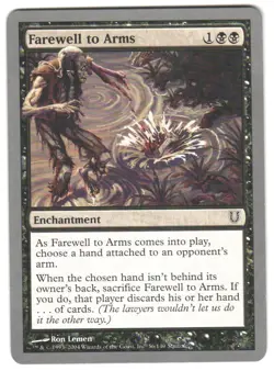 Magic_the_gathering Unhinged Farewell to Arms #56 2004,MTG,LP Common - Image 1