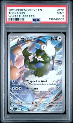 2025 POKEMON SVP EN-SV WHITE FLARE ELITE TRAINER BOX PROMO #210 TORNADUS PSA 9 - Image 1