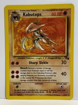 Pokemon TCG - Kabutops - 24/62 - Rare Unlimited - Fossil Unlimited [Light Play] - Image 1