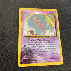 Mew Southern Islands Reverse Holo 1/18 Pokemon Card Promo LP/MP - Image 2