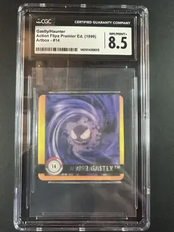 1999 Gastly / Haunter Action Flipz Premier Edition Artbox #14 CGC 8.5 Pokemon - Image 1
