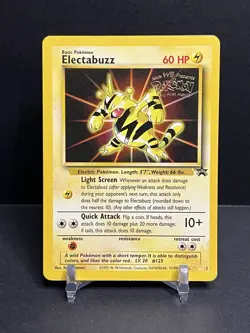 POKEMON TCG VINTAGE ELECTABUZZ 02 POKEMON THE 1ST MOVIE BLACK STAR PROMO WOTC NM - Image 1