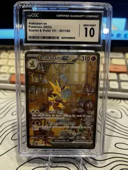 Alakazam ex 201/165 Sv: Scarlet & Violet 151 CGC GEM Mint 10 SIR Pokemon TCG - Image 1