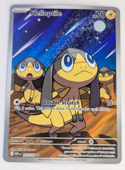 Pokemon TCG Helioptile 143/132 Me01: Mega Evolution Holo NP - Image 1
