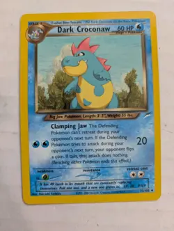 Dark Croconaw 32/105 Neo Destiny Unlimited Regular Vintage NM Pokemon Uncommon - Image 1