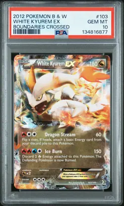 2012 POKEMON B&W BOUNDARIES CROSSED #103 WHITE KYUREM EX PSA 10 - Image 1