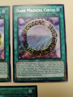 3x YuGiOh Dark Magical Circle Secret Rare 1st Edition MP17-EN100 LP - Image 4