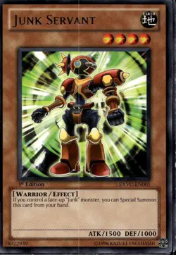 Junk Servant 1st Ed Rare EXVC-EN001 Yu-Gi-Oh! - Image 1